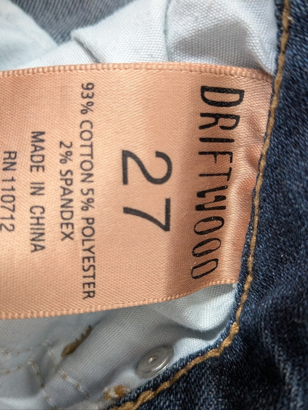 Driftwood Blue Jeans, Bootcut, Embroidered, Like New, Kelly, Waist 27 - Picture 8 of 13
